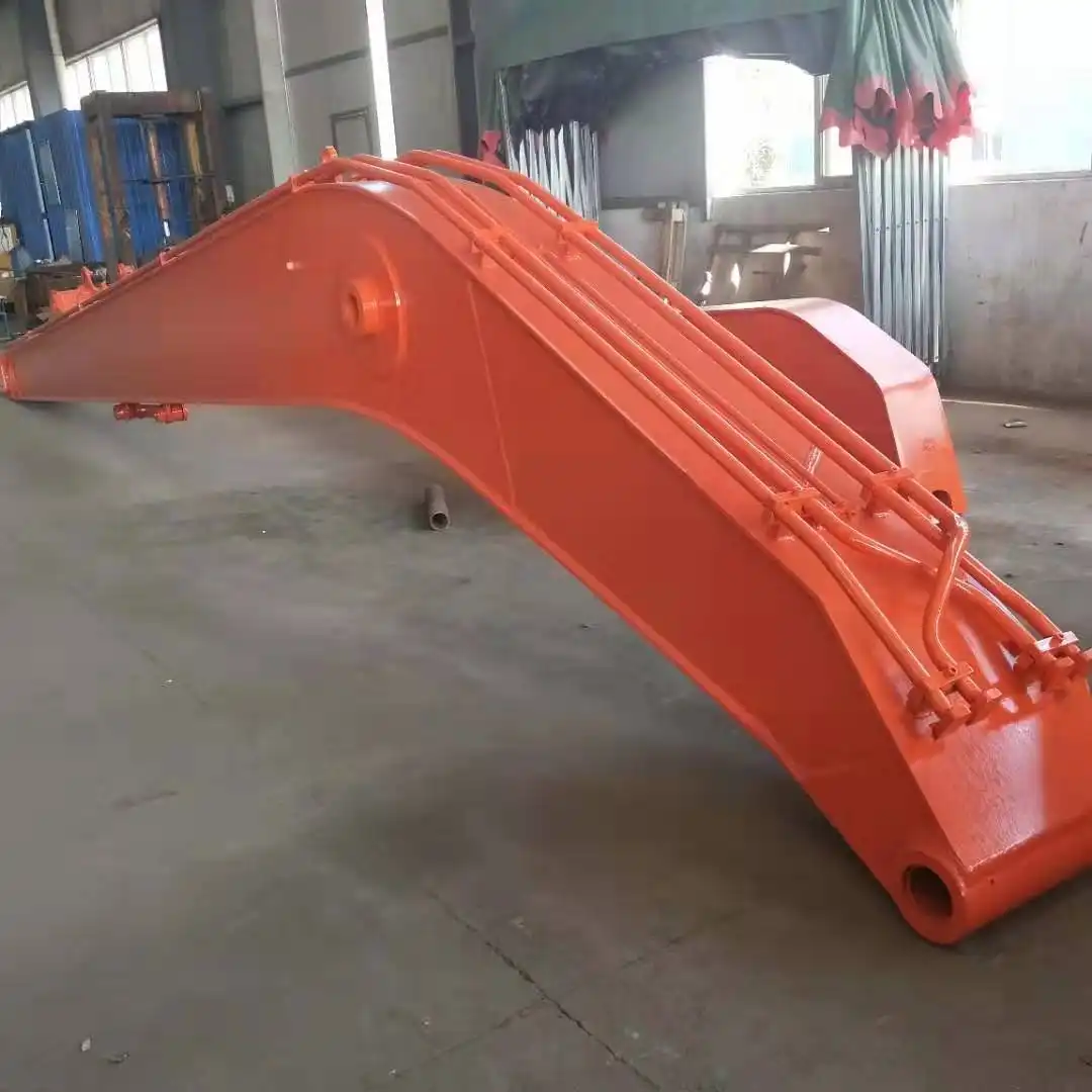 How do you install and maintain an excavator extension arm?